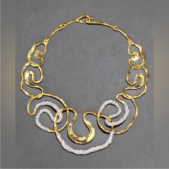 ALEXIS BITTAR Solanales Gold Crystal Intertwined Necklace - Picture 3 of 11